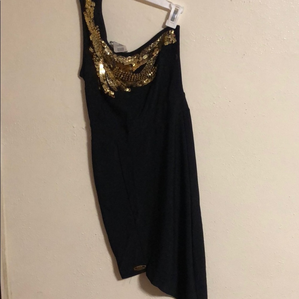 Black dress from famous Brazilian designer